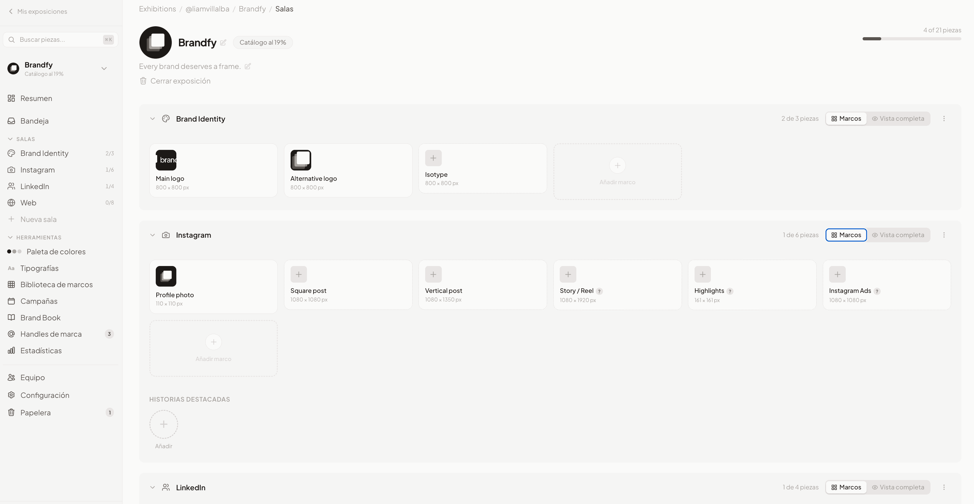 Brandon — brand asset gallery organized by platform